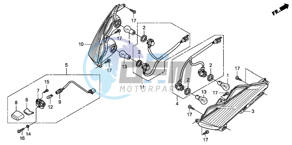 REAR COMBINATION LIGHT (FES1253-5)(FES1503-5)