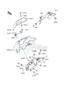 Z1000 ZR1000-A3H FR GB XX (EU ME A(FRICA) drawing Cowling