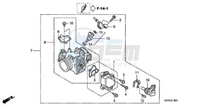 CBR125RWA Australia - (U / BLA) drawing THROTTLE BODY