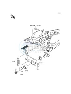 Z800 ABS ZR800FGF UF (UK FA) XX (EU ME A(FRICA) drawing Brake Pedal