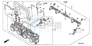 CB600FAA Europe Direct - (ED / ABS 25K) drawing THROTTLE BODY