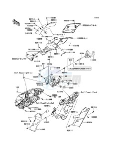 Z1000_ABS ZR1000EBF FR XX (EU ME A(FRICA) drawing Cowling(Upper)