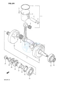 RM125 (E2) drawing CRANKSHAFT (MODEL L)