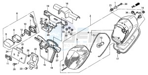 GL1500CT VALKYRIE drawing TAILLIGHT (2)