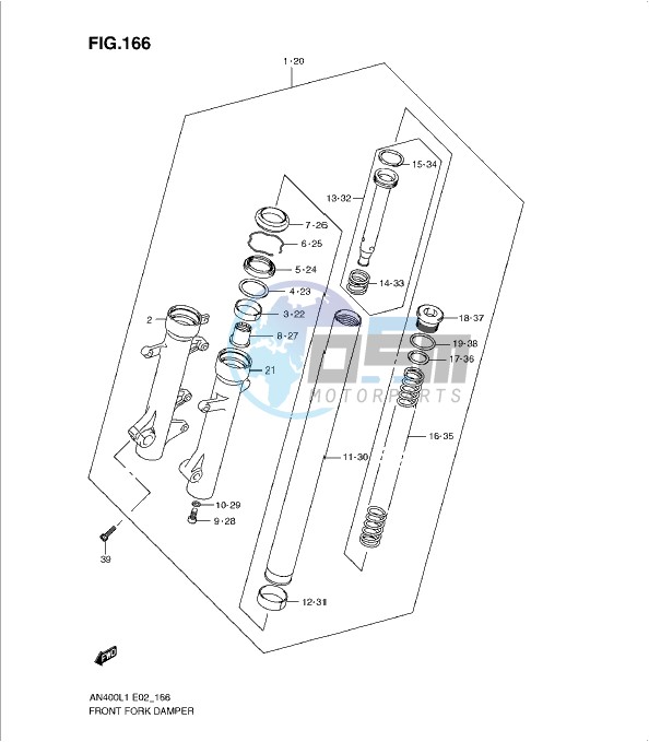 FRONT FORK DAMPER (AN400AL1 E19)