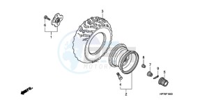 TRX420FPA9 Australia - (U) drawing REAR WHEEL