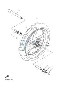 FZ1-N FZ1 (NAKED) 1000 (1EC4 1EC5 1EC6) drawing FRONT WHEEL