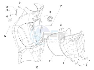 Liberty 200 4t e3 drawing Front glove-box - Knee-guard panel