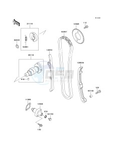 KVF 400 D [PRAIRIE 400] (D1-D4) [PRAIRIE 400] drawing CAMSHAFT-- S- -_TENSIONER