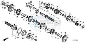 CBR1000RA9 France - (F / ABS CMF MME) drawing TRANSMISSION