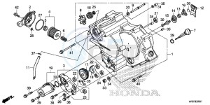 TRX420FM1G TRX420 Europe Direct - (ED) drawing FRONT CRANKCASE COVER (TRX420FE1/FM1/FM2/TE1/TM1)