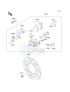 KL 650 A [KLR650] (A10-A14) [KLR650] drawing FRONT BRAKE