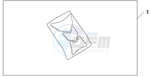 CBR1000RA9 Australia - (U / ABS SPC) drawing TANK PAD HONDA WING LOGO