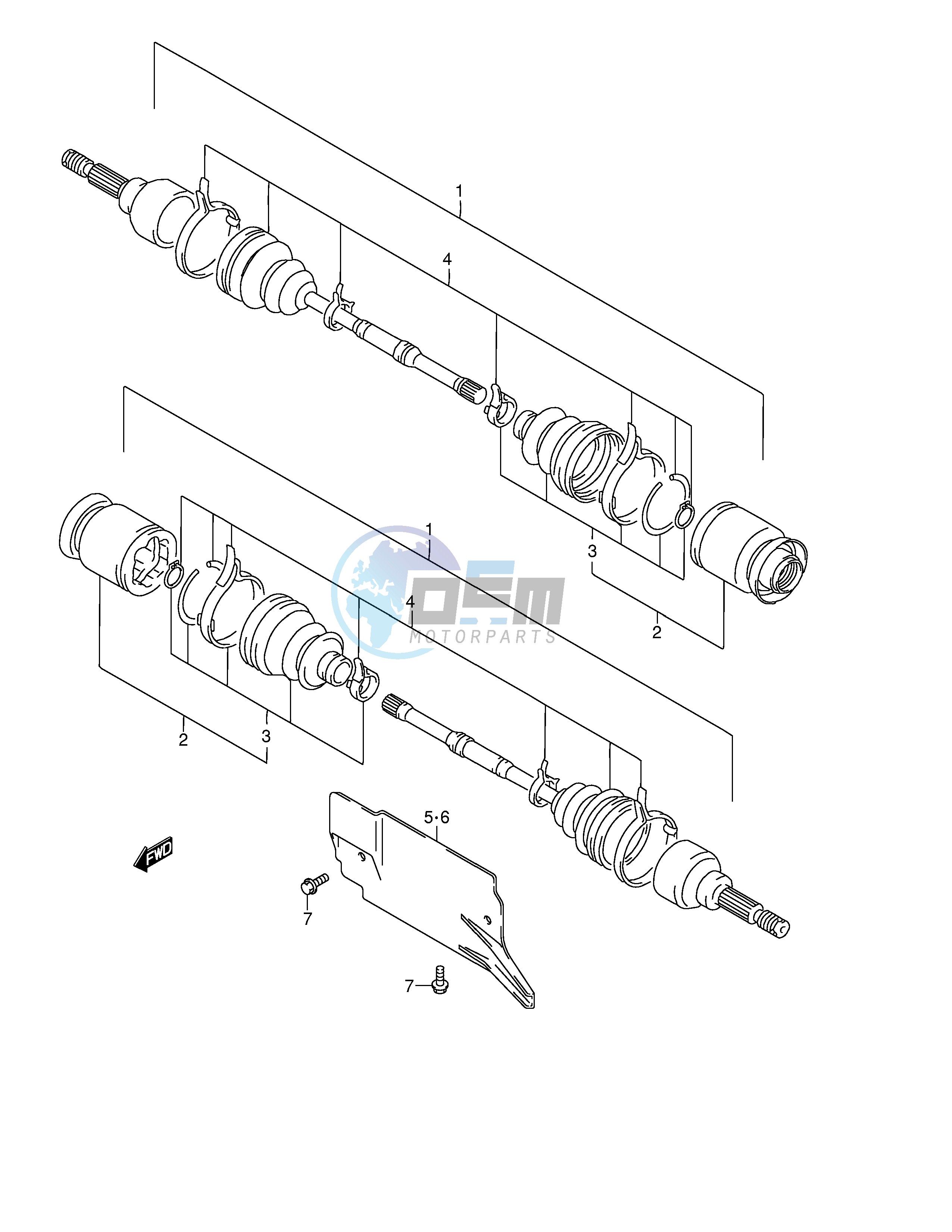 FRONT DRIVE SHAFT (MODEL Y)