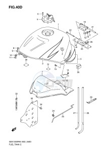 GSX1300R (E2) Hayabusa drawing FUEL TANK (MODEL K7 FOR CZZ)