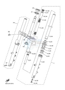 XJ6S 600 DIVERSION (S-TYPE) (36CJ 36CK) drawing FRONT FORK