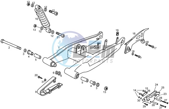 Swing arm - Shock absorber