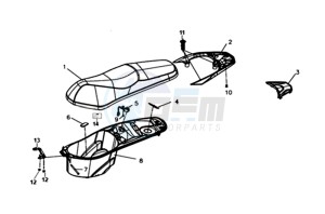 SYMPHONY ST 125 (L8) EU drawing BUDDTSEAT - HELMET BOX - CARRIER