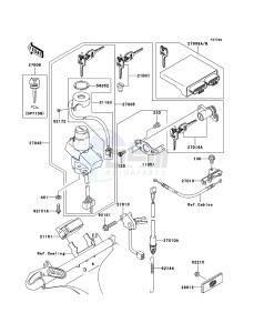 NINJA ZX-12R ZX1200-B4H FR GB GE XX (EU ME A(FRICA) drawing Ignition Switch