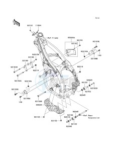 KX 450 D [KX450F] (D6F) D6F drawing FRAME FITTINGS