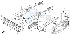 VTR1000F FIRE STORM drawing SWINGARM