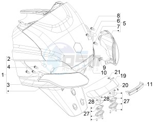 MP3 300 4t 4v ie erl ibrido drawing Tail light - Turn signal lamps