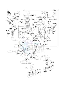 ZX 600 J [ZZR600] (J6F-J8F) J7F drawing FRONT MASTER CYLINDER