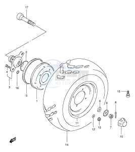 LT-F300 (E24) drawing FRONT WHEEL