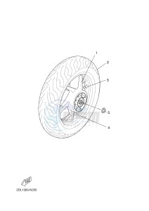 YP250R X-MAX 250 (2DL8 2DL8 2DL8 2DL8) drawing REAR WHEEL