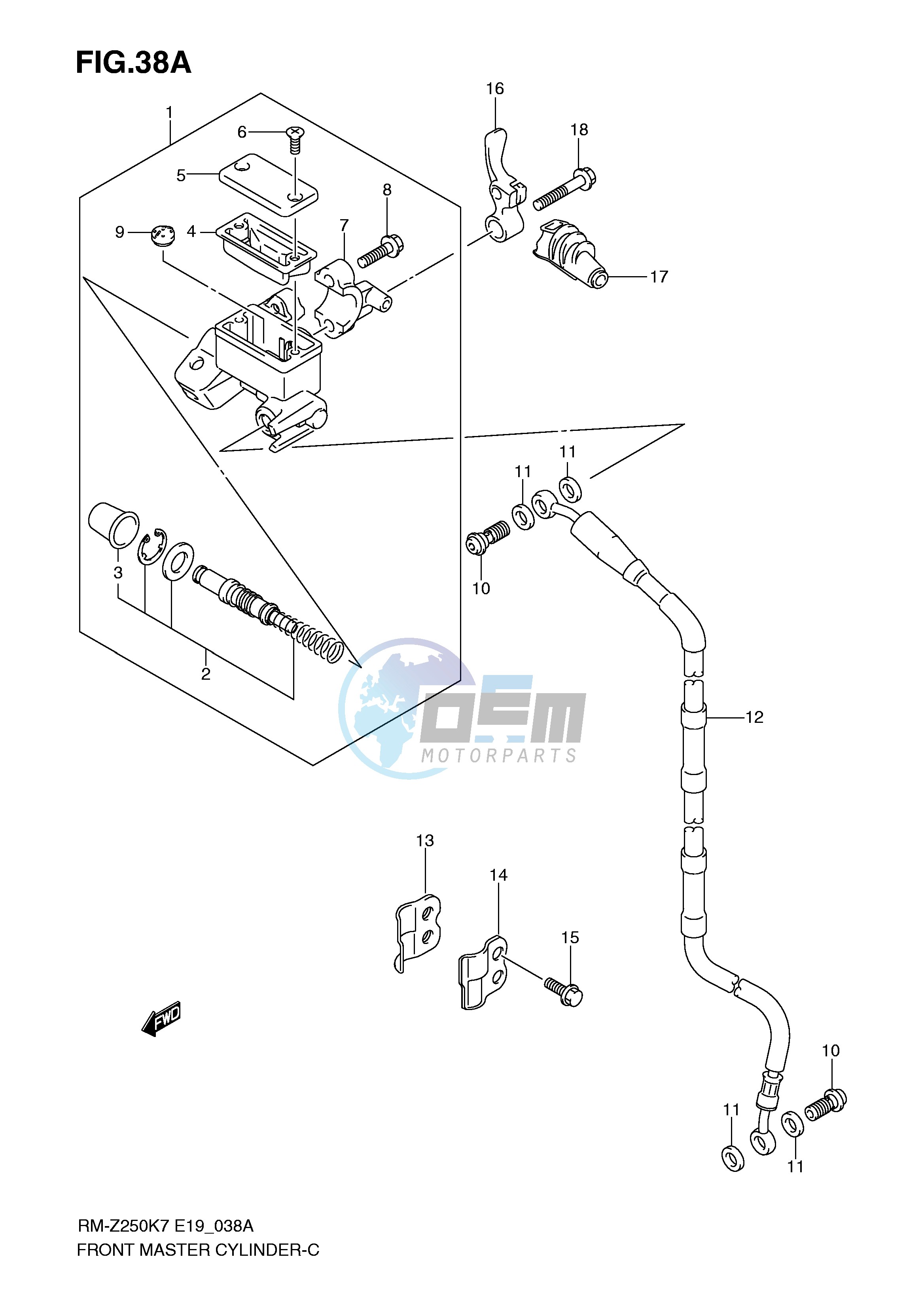 FRONT MASTER CYLINDER (MODEL K8 K9)