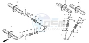 VF750C2 drawing CAMSHAFT/VALVE