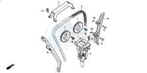 CBR1000F drawing CAM CHAIN/TENSIONER