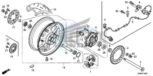 CBR1000SG CBR1000 - Fireblade SP Europe Direct - (ED) drawing REAR WHEEL