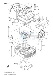 VL1500 BT drawing FRONT CYLINDER HEAD