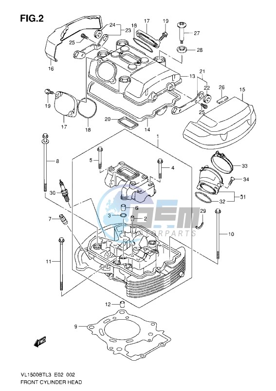 FRONT CYLINDER HEAD