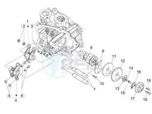 GTV 300 4T 4V ie Touring (NAFTA, APAC) (CN, USA) drawing Rocking levers support unit