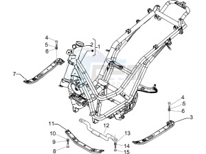 Beverly 125 e3 drawing Frame bodywork