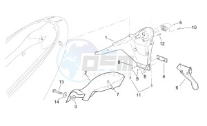 Leonardo 250 st (eng. Yamaha) drawing Rear body - Plate holder