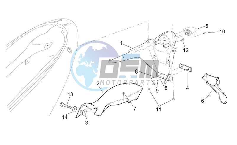 Rear body - Plate holder