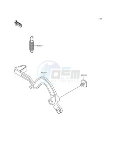 KDX 200 E [KDX200] (E4-E6)) [KDX200] drawing BRAKE PEDAL