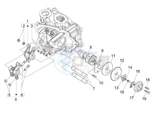 GTV 300 4T 4V ie drawing Rocking levers support unit