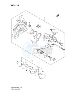 SV650/S drawing REAR CALIPER (SV650SAL1 E24)