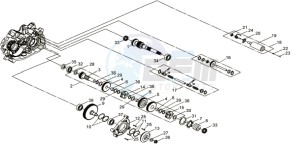 QUADRAIDER 600 DELUXE drawing CRANKCASE - DRIVE SHAFT