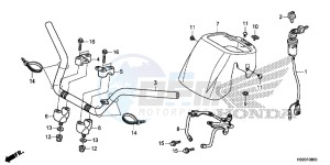 TRX250TEH Europe Direct - (ED) drawing HANDLE PIPE