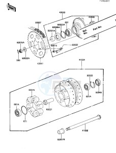 KZ 1000 M [CSR] (M1-M2) [CSR] drawing REAR HUB_CHAIN