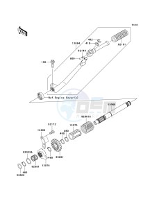 AN 112 D (D6F-D7F) D6F drawing KICKSTARTER MECHANISM