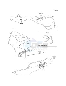 ZX 600 J [NINJA ZX-6R] (J1-J3) [NINJA ZX-6R] drawing DECALS-- BLUE- --- CA,US- --- ZX600-J2- -