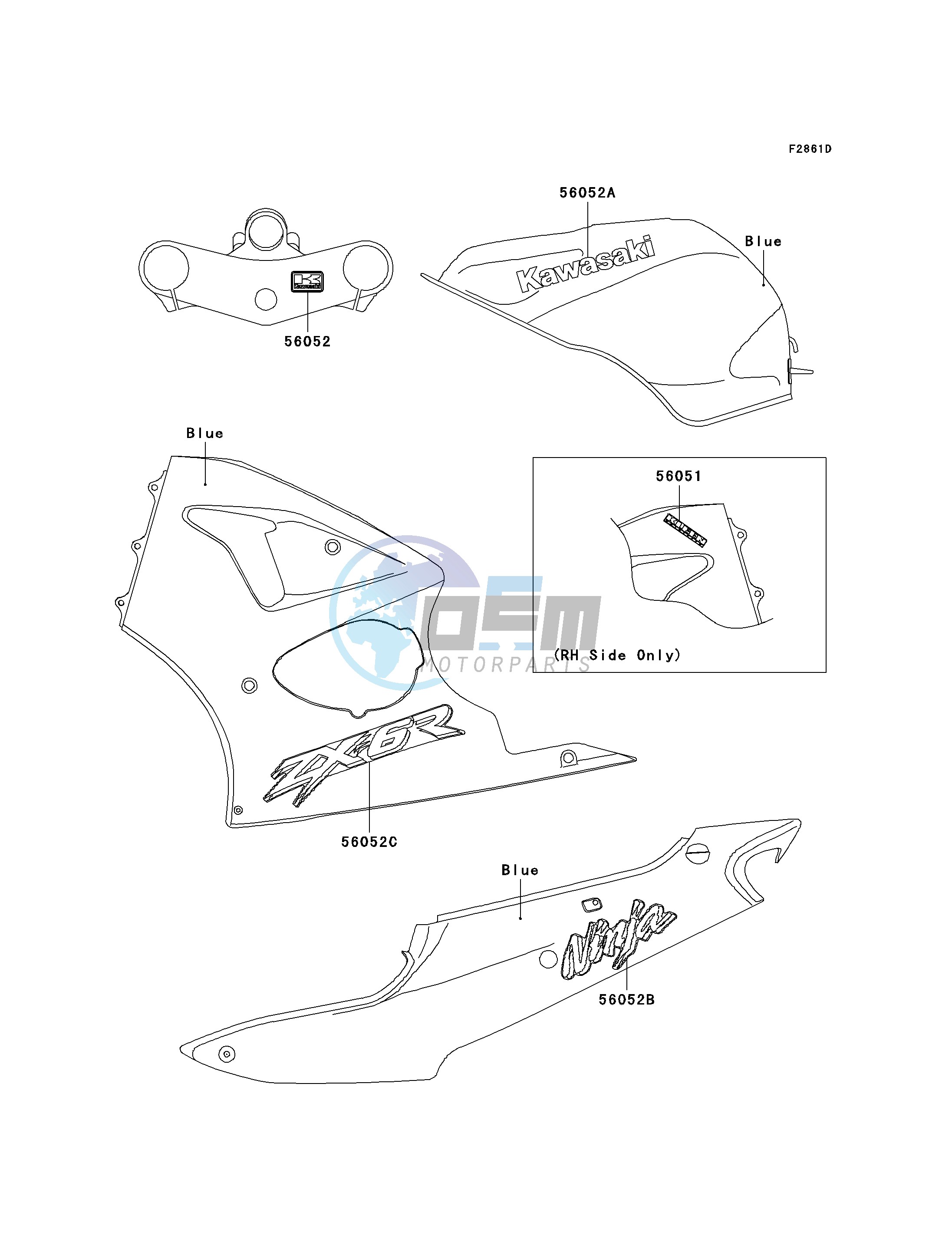 DECALS-- BLUE- --- CA,US- --- ZX600-J2- -