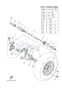 YFM700FWAD YFM70GPXJ GRIZZLY 700 EPS (B1A9) drawing FRONT WHEEL