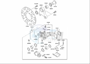 ZRX S 1200 (EU) drawing REAR BRAKE CALIPER